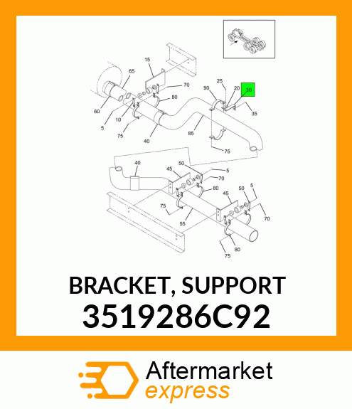 BRACKET, SUPPORT 3519286C92