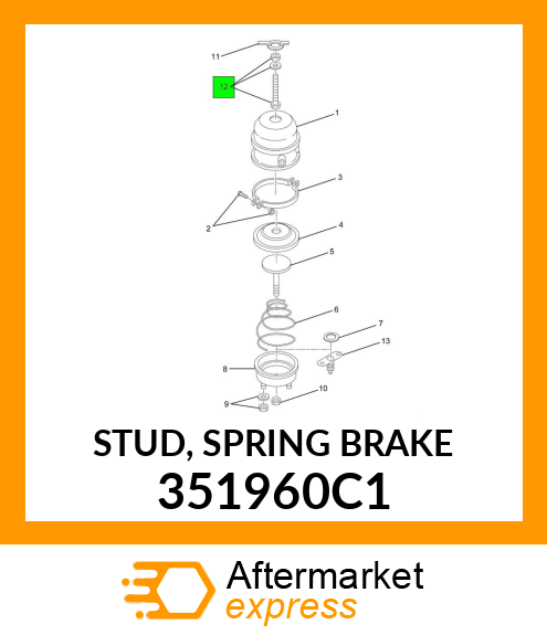 STUD, SPRING BRAKE 351960C1