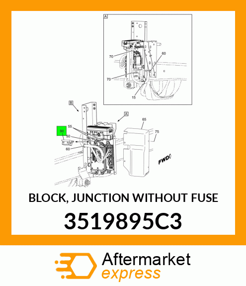 BLOCK, JUNCTION WITHOUT FUSE 3519895C3