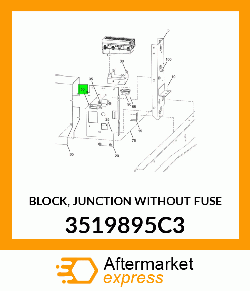 BLOCK, JUNCTION WITHOUT FUSE 3519895C3