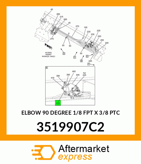 ELBOW 90 DEGREE 1/8 FPT X 3/8 PTC 3519907C2