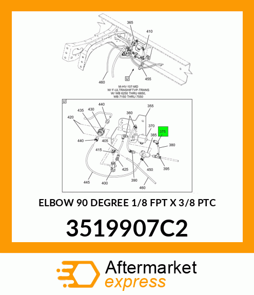 ELBOW 90 DEGREE 1/8 FPT X 3/8 PTC 3519907C2