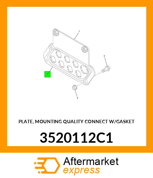 PLATE, MOUNTING QUALITY CONNECT W/GASKET 3520112C1