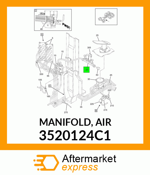 MANIFOLD, AIR 3520124C1