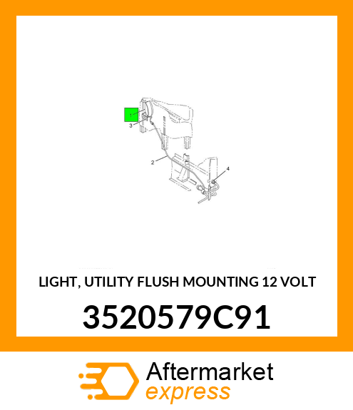 LIGHT, UTILITY FLUSH MOUNTING 12 VOLT 3520579C91