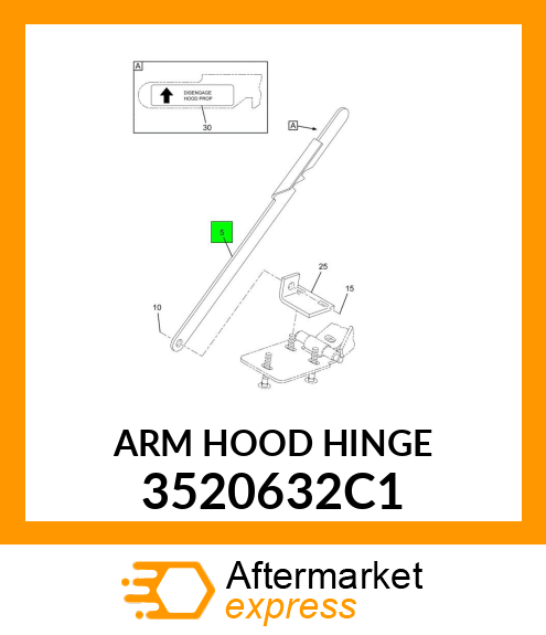 ARM HOOD HINGE 3520632C1