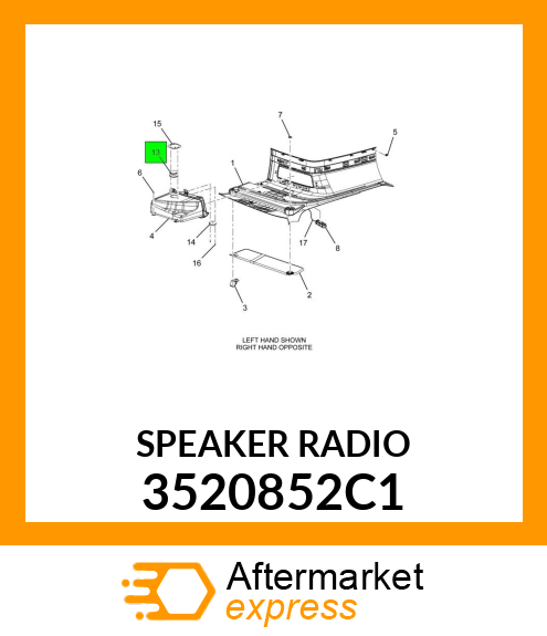 SPEAKER, RADIO DUAL CONE 3 1/2" 3520852C1