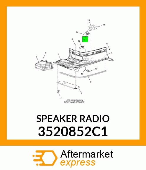 SPEAKER, RADIO DUAL CONE 3 1/2" 3520852C1