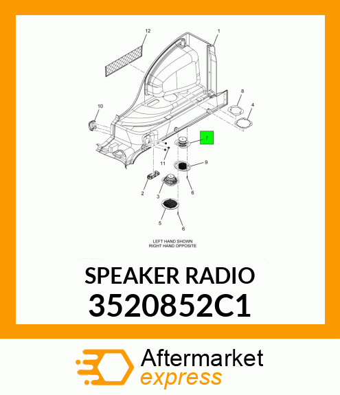 SPEAKER, RADIO DUAL CONE 3 1/2" 3520852C1