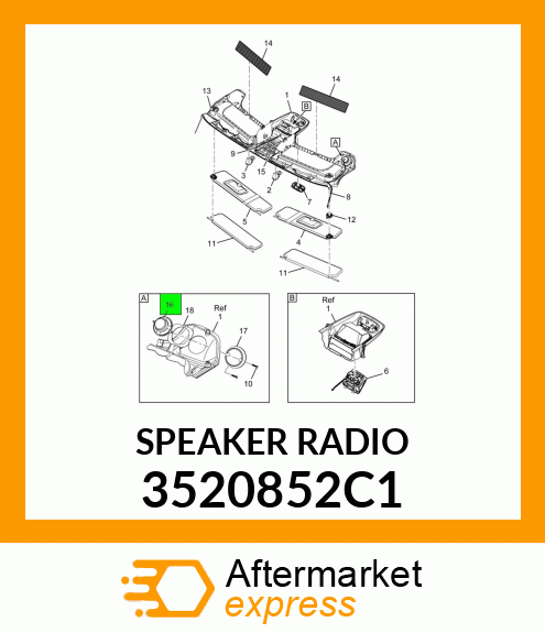 SPEAKER, RADIO DUAL CONE 3 1/2" 3520852C1