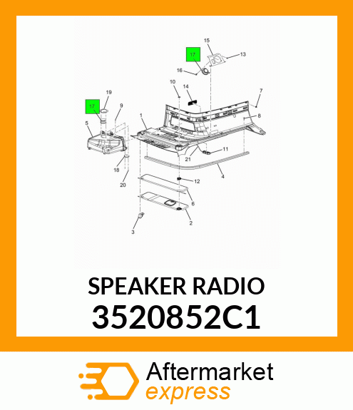 SPEAKER, RADIO DUAL CONE 3 1/2" 3520852C1