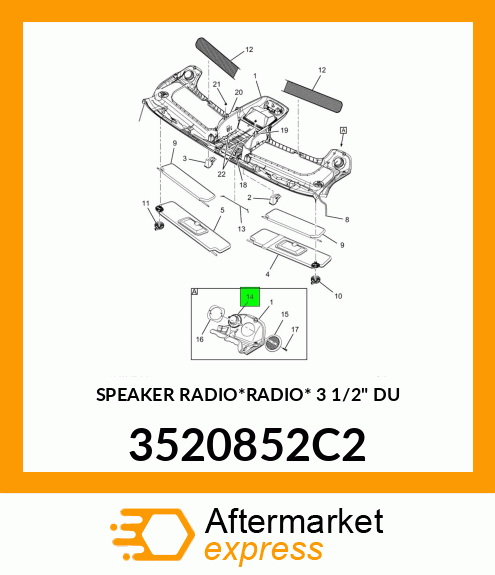 SPEAKER RADIO*RADIO* 3 1/2" DU 3520852C2