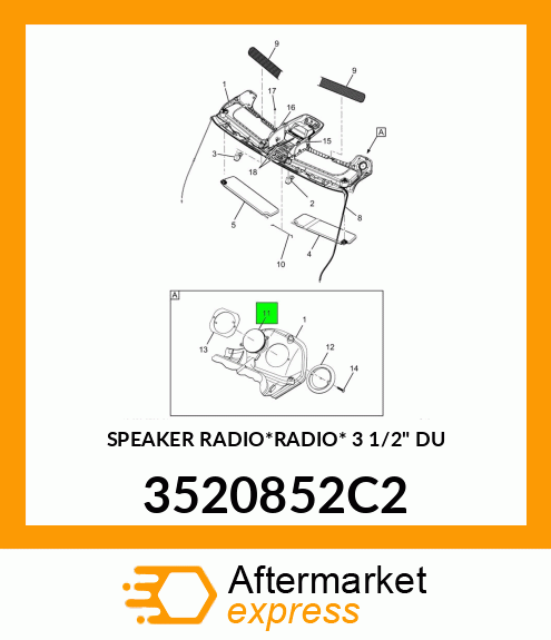 SPEAKER RADIO*RADIO* 3 1/2" DU 3520852C2