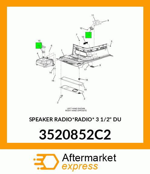 SPEAKER RADIO*RADIO* 3 1/2" DU 3520852C2