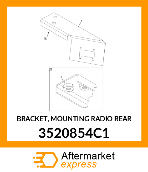 BRACKET, MOUNTING RADIO REAR 3520854C1