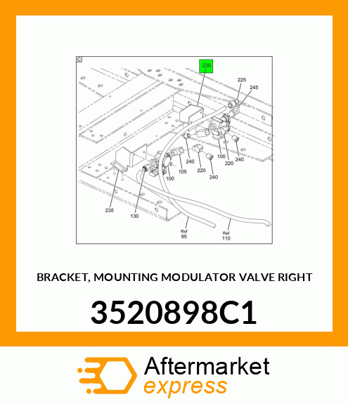 BRACKET, MOUNTING MODULATOR VALVE RIGHT 3520898C1