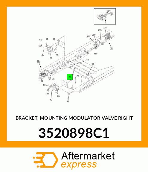 BRACKET, MOUNTING MODULATOR VALVE RIGHT 3520898C1