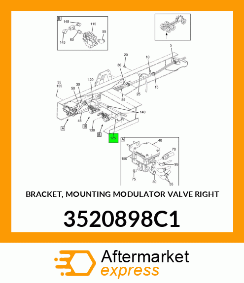 BRACKET, MOUNTING MODULATOR VALVE RIGHT 3520898C1