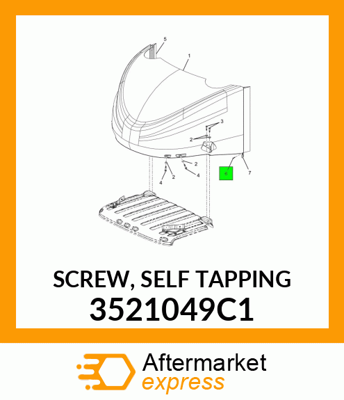 SCREW, SELF TAPPING 3521049C1