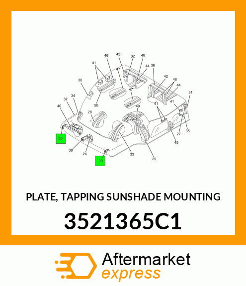 PLATE, TAPPING SUNSHADE MOUNTING 3521365C1