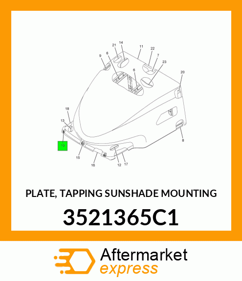 PLATE, TAPPING SUNSHADE MOUNTING 3521365C1