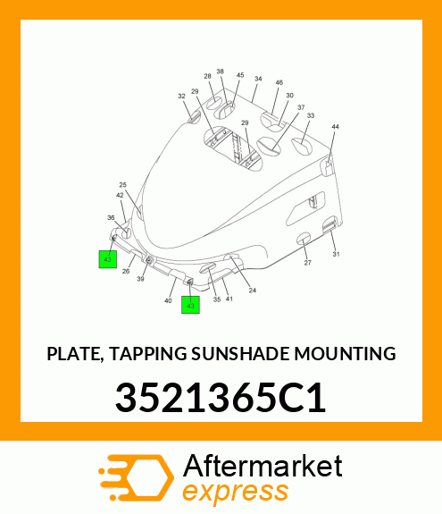 PLATE, TAPPING SUNSHADE MOUNTING 3521365C1