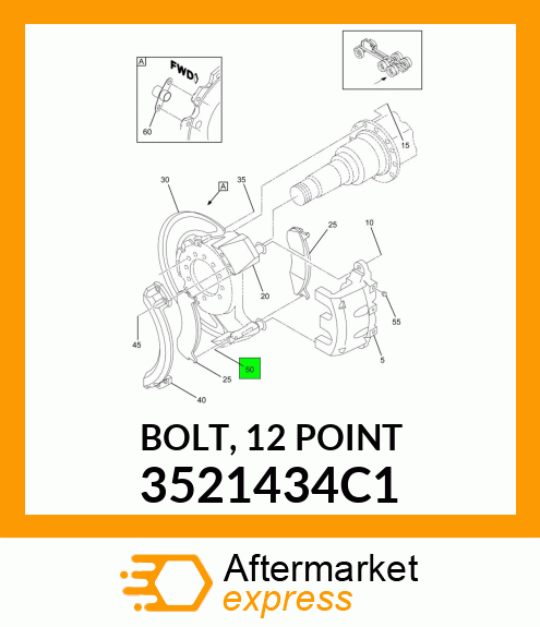 BOLT, 12 POINT 3521434C1