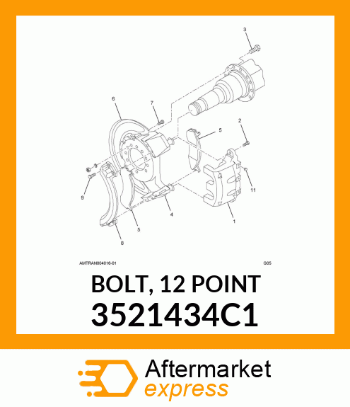 BOLT, 12 POINT 3521434C1