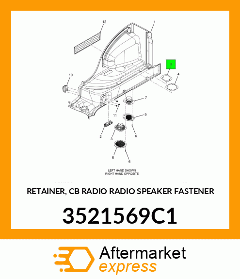 RETAINER, CB RADIO RADIO SPEAKER FASTENER 3521569C1