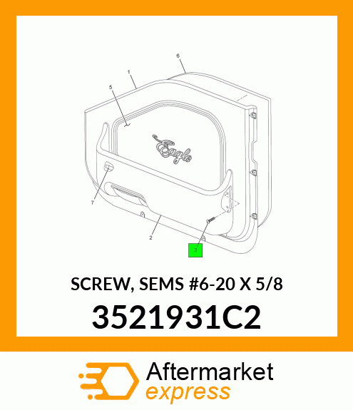 SCREW, SEMS #6-20 X 5/8" 3521931C2