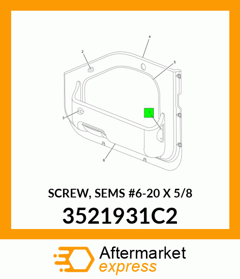 SCREW, SEMS #6-20 X 5/8" 3521931C2