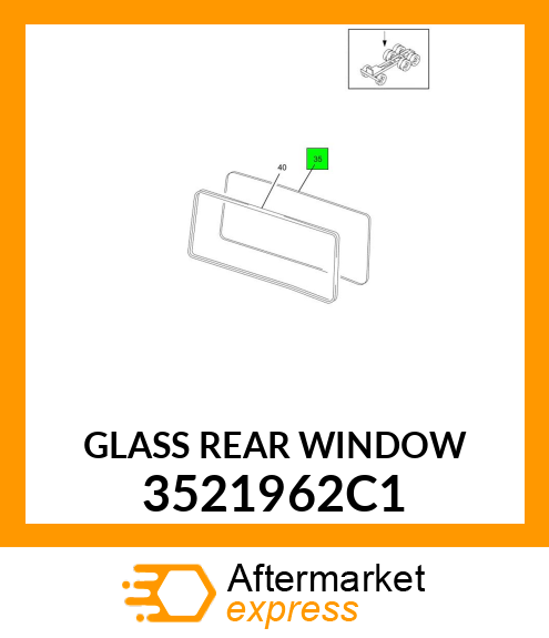 GLASS REAR WINDOW 3521962C1