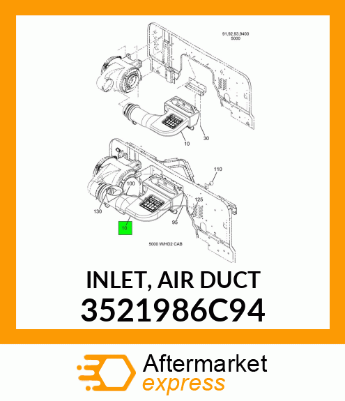 INLET, AIR DUCT 3521986C94