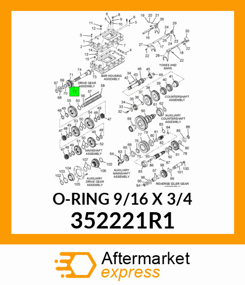 O-RING 9/16" X 3/4" 352221R1