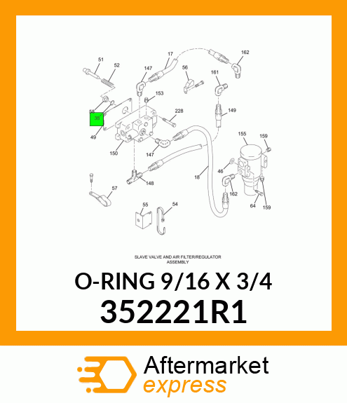 O-RING 9/16" X 3/4" 352221R1