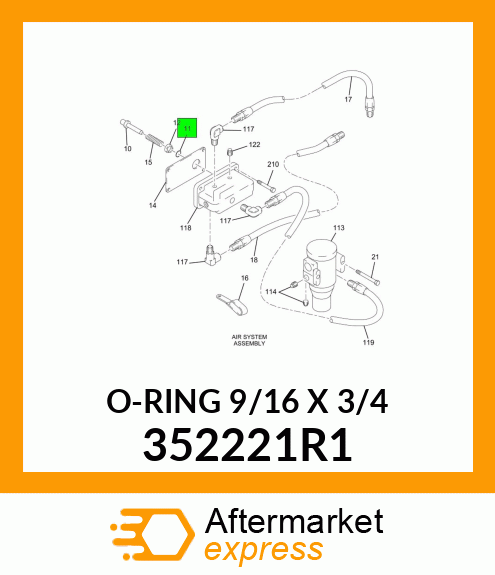 O-RING 9/16" X 3/4" 352221R1