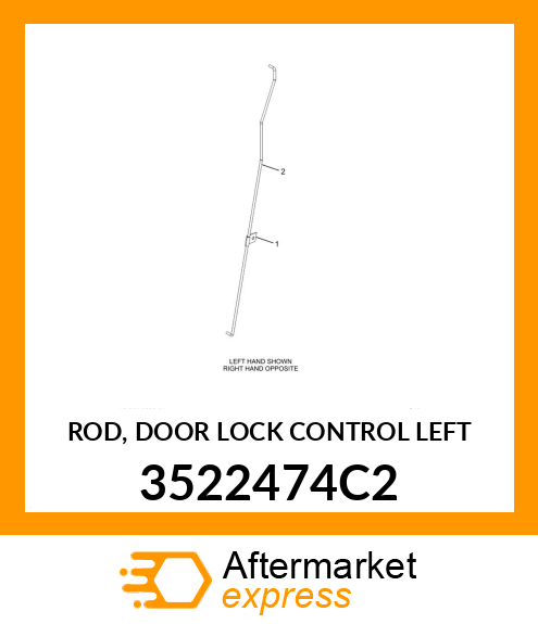 ROD, DOOR LOCK CONTROL LEFT 3522474C2