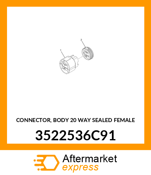 CONNECTOR, BODY 20 WAY SEALED FEMALE 3522536C91