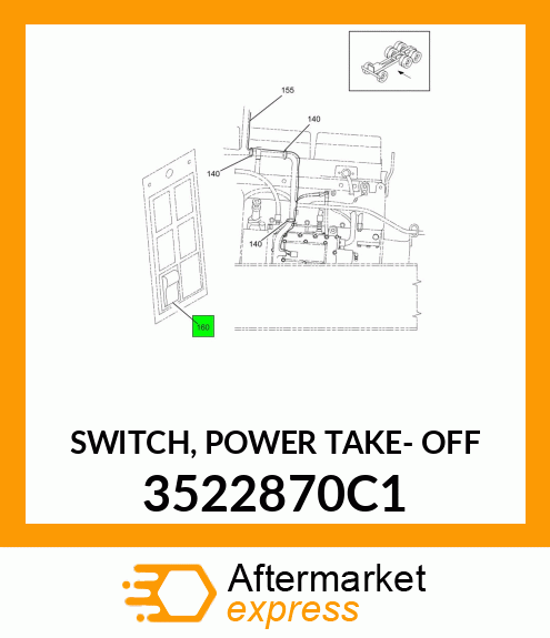 SWITCH, POWER TAKE- OFF 3522870C1