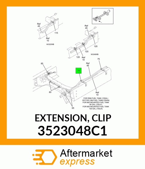 EXTENSION, CLIP 3523048C1