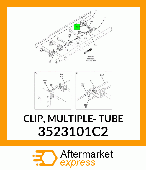 CLIP, MULTIPLE- TUBE 3523101C2