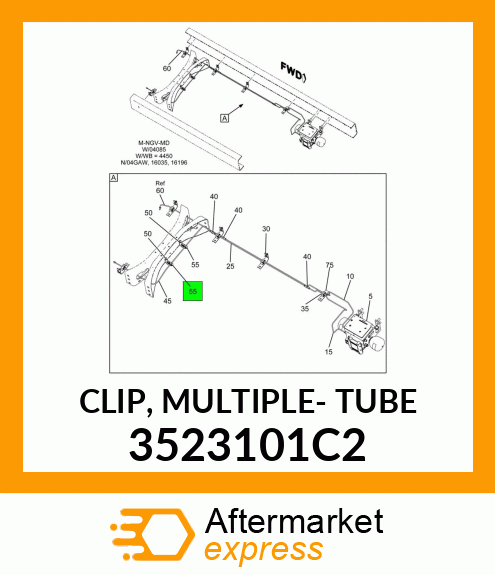 CLIP, MULTIPLE- TUBE 3523101C2