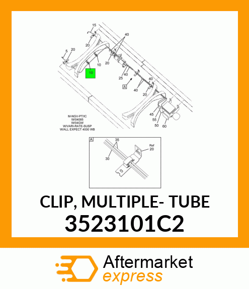 CLIP, MULTIPLE- TUBE 3523101C2