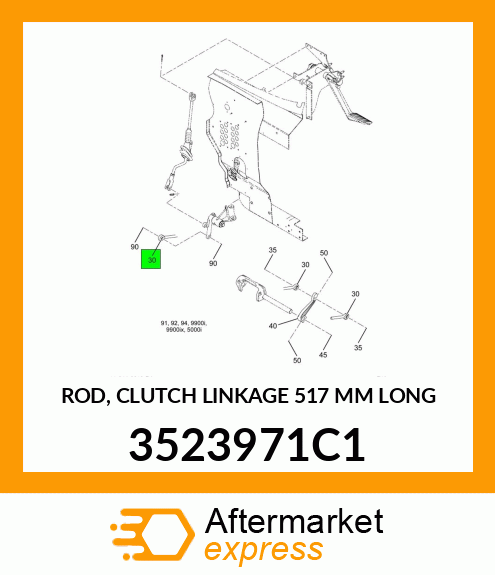 ROD, CLUTCH LINKAGE 517 MM LONG 3523971C1