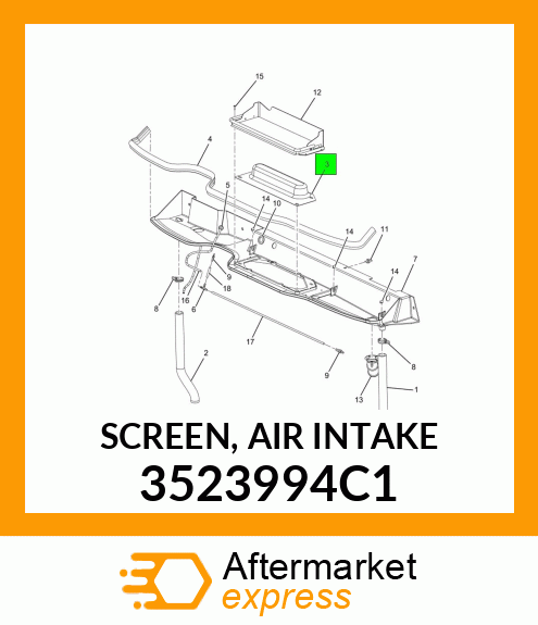 SCREEN, AIR INTAKE 3523994C1