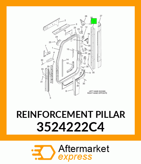 REINFORCEMENT PILLAR 3524222C4