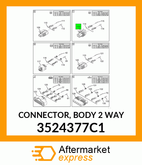CONNECTOR, BODY 2 WAY 3524377C1