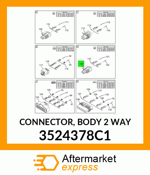 CONNECTOR, BODY 2 WAY 3524378C1