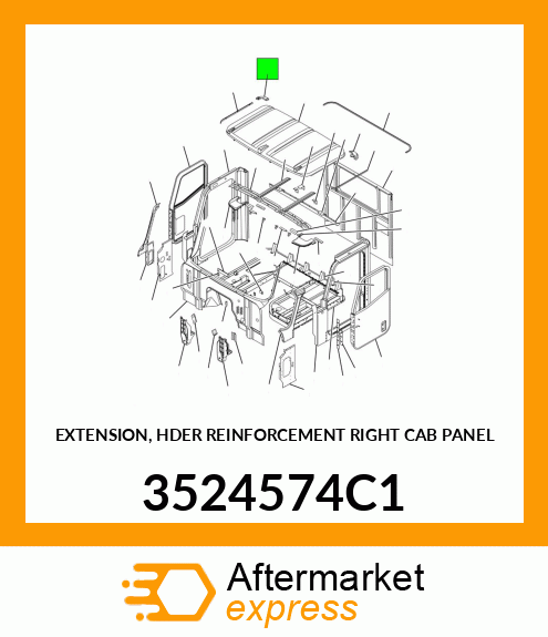 EXTENSION, HDER REINFORCEMENT RIGHT CAB PANEL 3524574C1