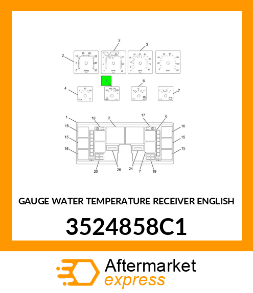 GAUGE WATER TEMPERATURE RECEIVER ENGLISH 3524858C1